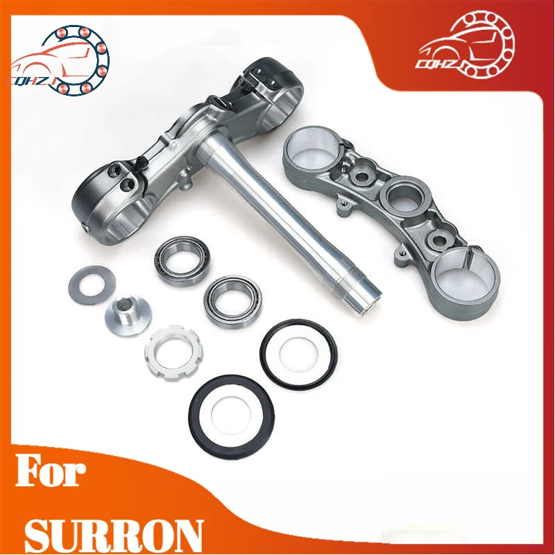 CQHZJ Electric Motorcycle Steering Column Assembly CNC Aluminum Triple Tree Clamp Stem Riser Adaptor For SURRON Ultra Bee