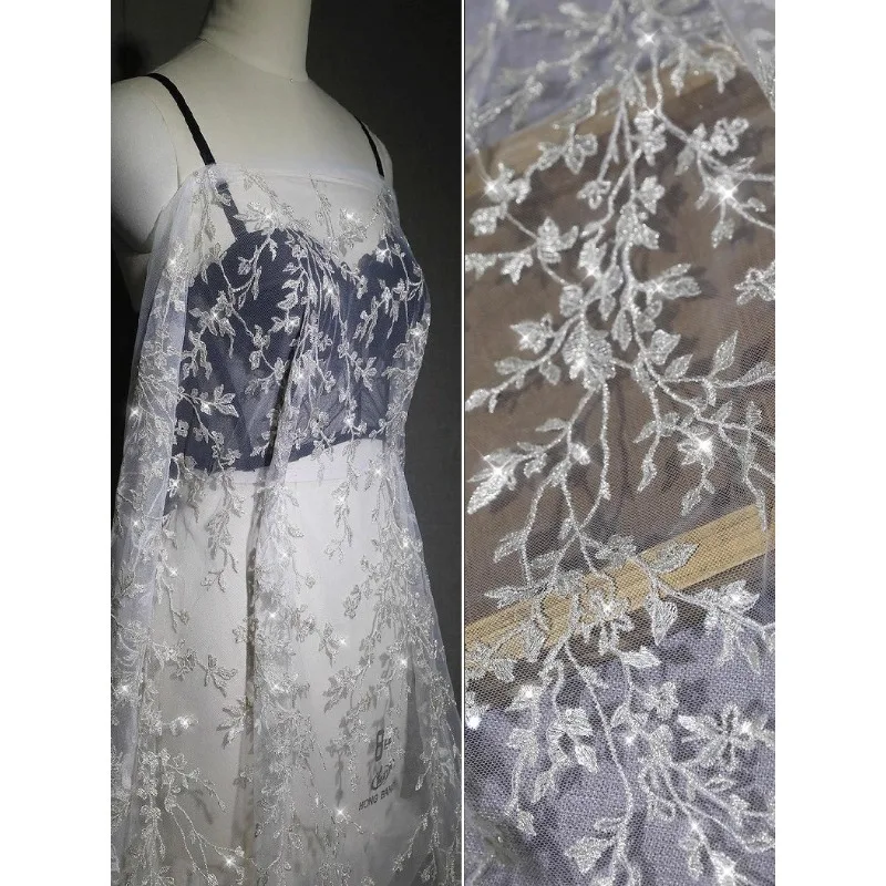 

125 см в ширину, изысканный растительный цветок, золотая нить, вышивка, блестки, кружево, одежда «сделай сам», торжественное платье, аксессуары для свадебных украшений