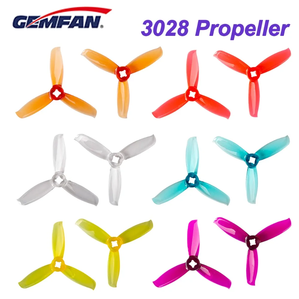 10 paires/20 pièces Gemfan Windancer 3028 hélice 3 pouces PC 3 pales CW CCW FPV Durable pour Drone de course Freestyle