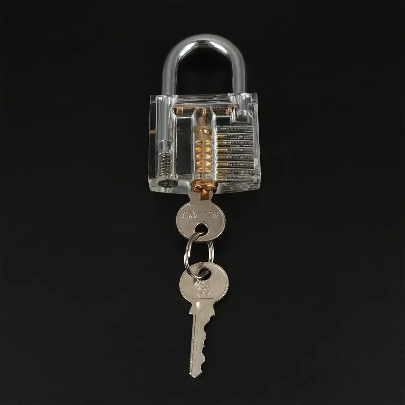 Transparent Cutaway Practice Padlock Visible Internal Structure Lockpick Training Tools For Beginners