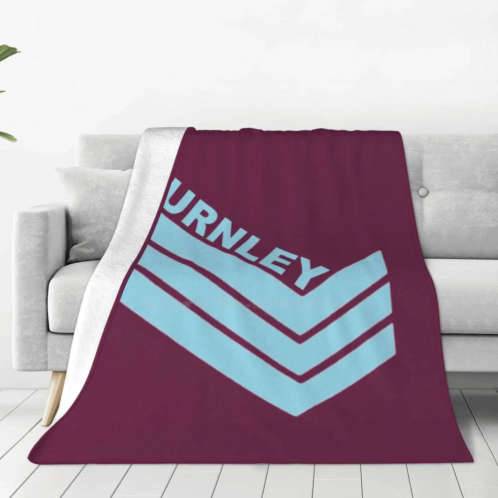 Burnley 80s Retro Trend Style Funny Fashion Soft Throw Blanket Burnley Fc Burnley Football Club Turf Moor Claret And Blue