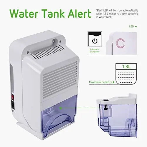 Corner Fit Low Profile Mini Silent Damp Dryer Timing Humidity Control Portable Mildew Absorber Small Bedroom Wardrobe Bathroom view 4