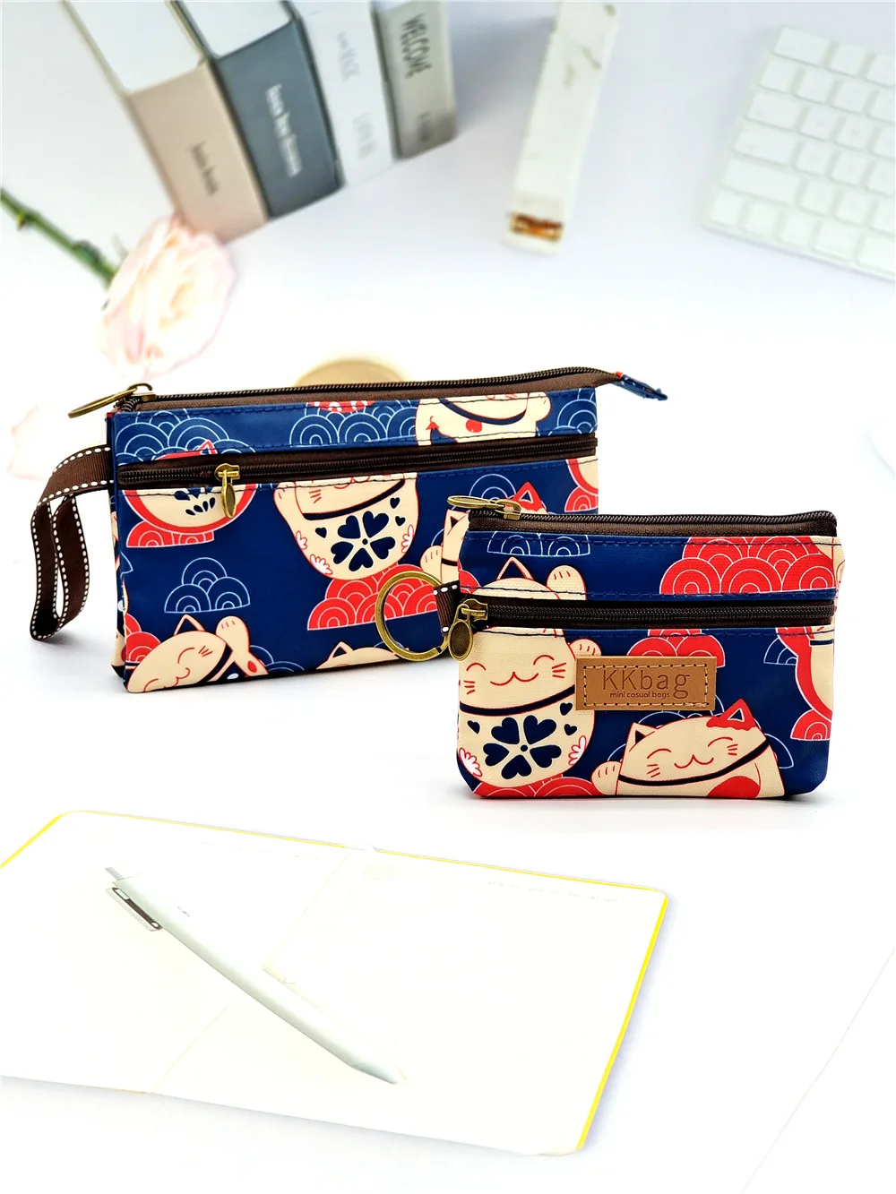 Polyester Wasserdichte Damen Münztasche Damen Organizer Brieftasche Weibliche Telefon Geldbörse Geldbeutel Clutch Handtasche Carteira für Mädchen – Detail 10