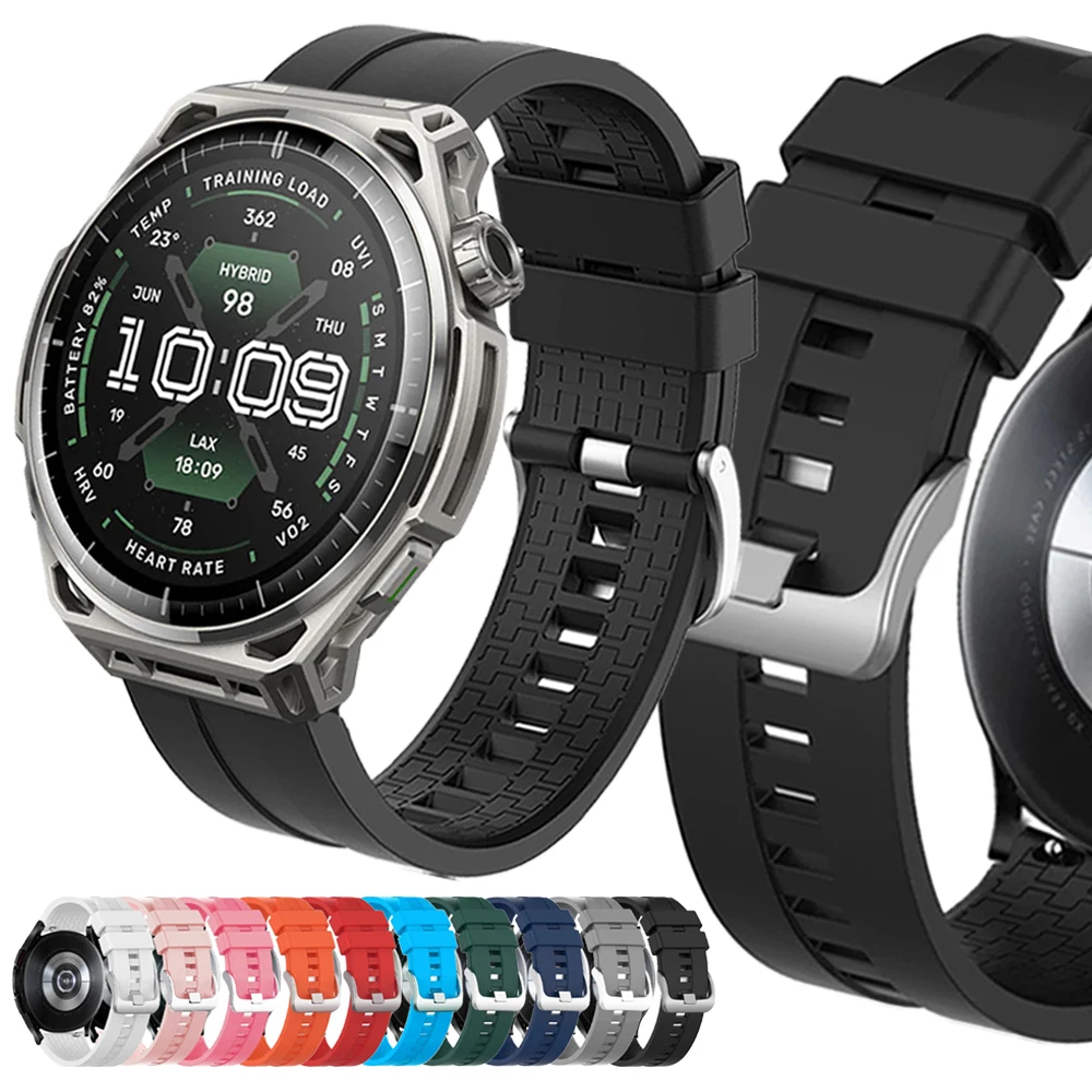 20/22mm Sport Silicone Strap For AMAZFIT BALANCE 3 2/BIP Max 6 5/GTS 4 mini/GTR 2e 2 3 4 Replace Band Correa For HUAWEI GT 7 6 5