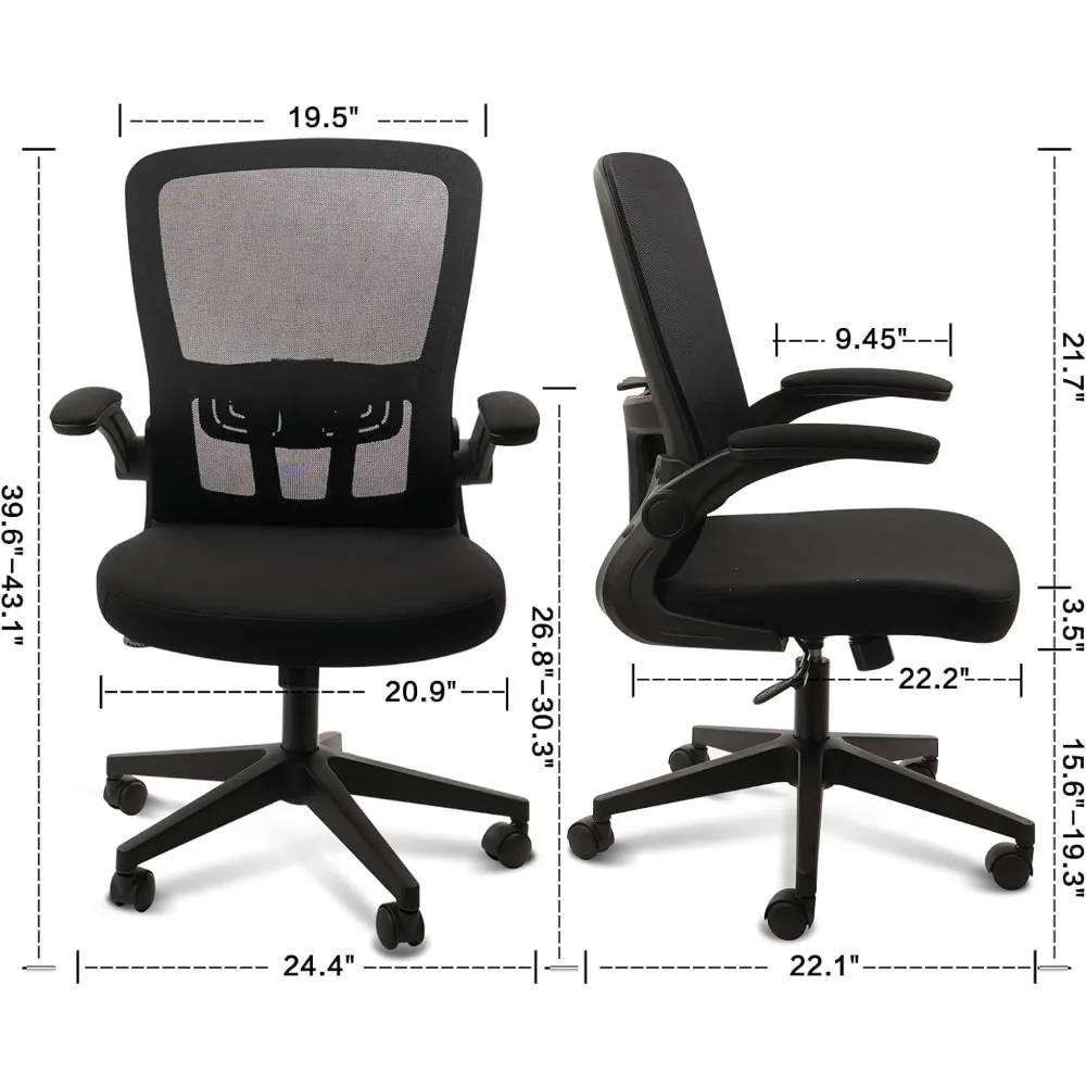 8PK Conference Chairs with Wheels, Ergonomic Mesh, Flip Up Armrests, Adjustable Height and Swivel, Conference Chairs