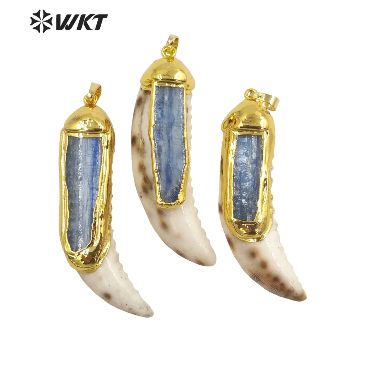 WT-P1867  WKT 2022 NEW SALE trumpet&kyanite pendant CLASSIC style gold-plate Pendant beautiful girl party fashion jewelry