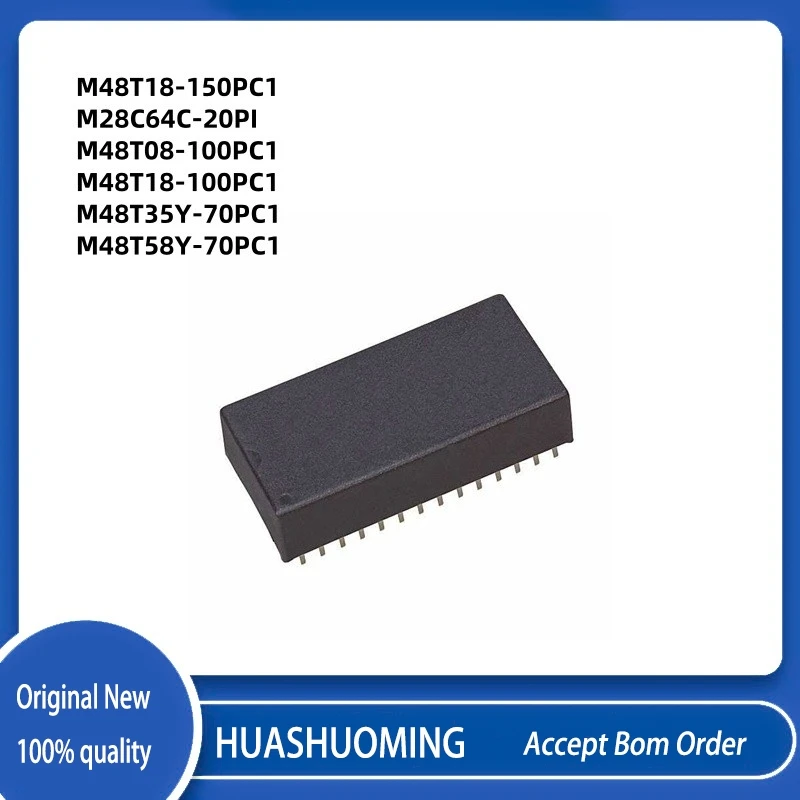 5Pcs/Lot M48T18-150PC1  M28C64C-20PI  M48T08-100PC1    M48T18-100PC1  M48T35Y-70PC1 M48T58Y-70PC1  M48T58Y  M48T18  DIP28