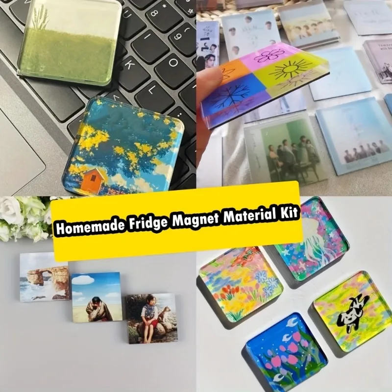 90 Stück Transparente Magnetische Fotorahmen DIY Kühlschrankmagnete für Geburtstagsgeschenke - Magnetische Basis & Vertikale Aufhängung für Bilder – Detail 2