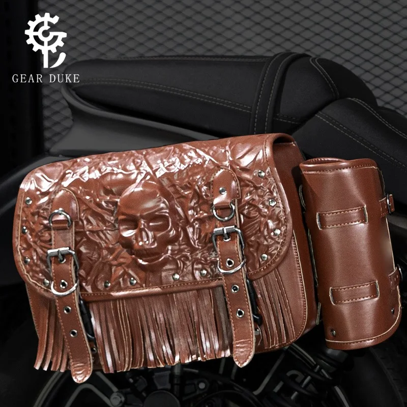 Motorcycle Bag for Cafe Moto Saddlebag Cruisers Front Bag Tail Bags Motorbike Side Bags Motorcycle Accessories Travel Suitcases