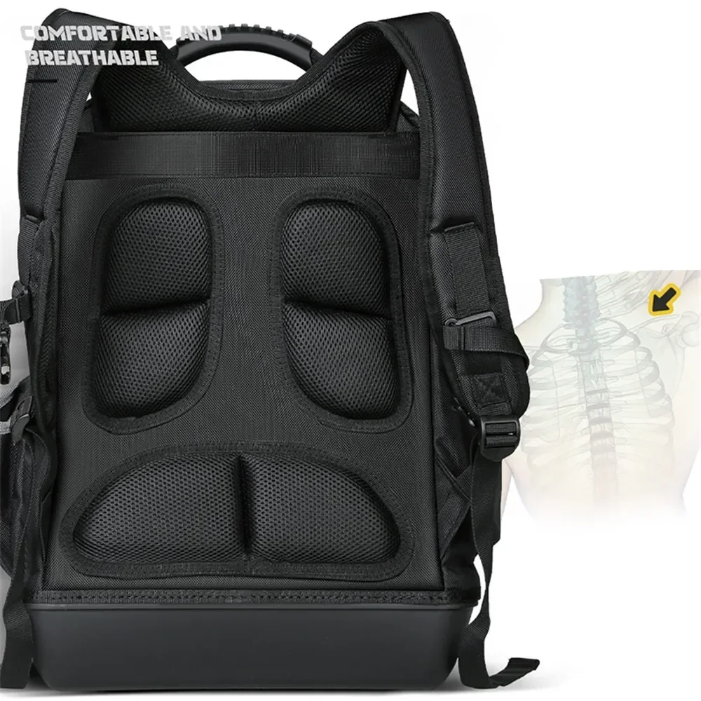 Heavy Duty Canvas Tool Backpack Multi Portable Repair Woodworker Tool Bag with Multi-pocket Plastic Bottom for Electrician