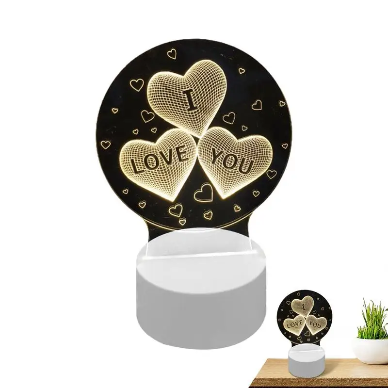 

Night Light Display Board Clear Bedside Table Night Light Non-slip Base Desk Nursery Night Lamp For Bedroom Adds Romantic