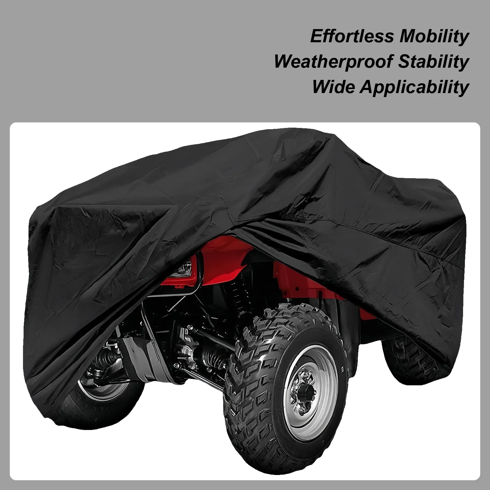 ATV Covers 210D UV Protection Dustproof Protector Outdoor Covers Waterproof For Beach Storage Garage Driveway Trail Farm Ranch