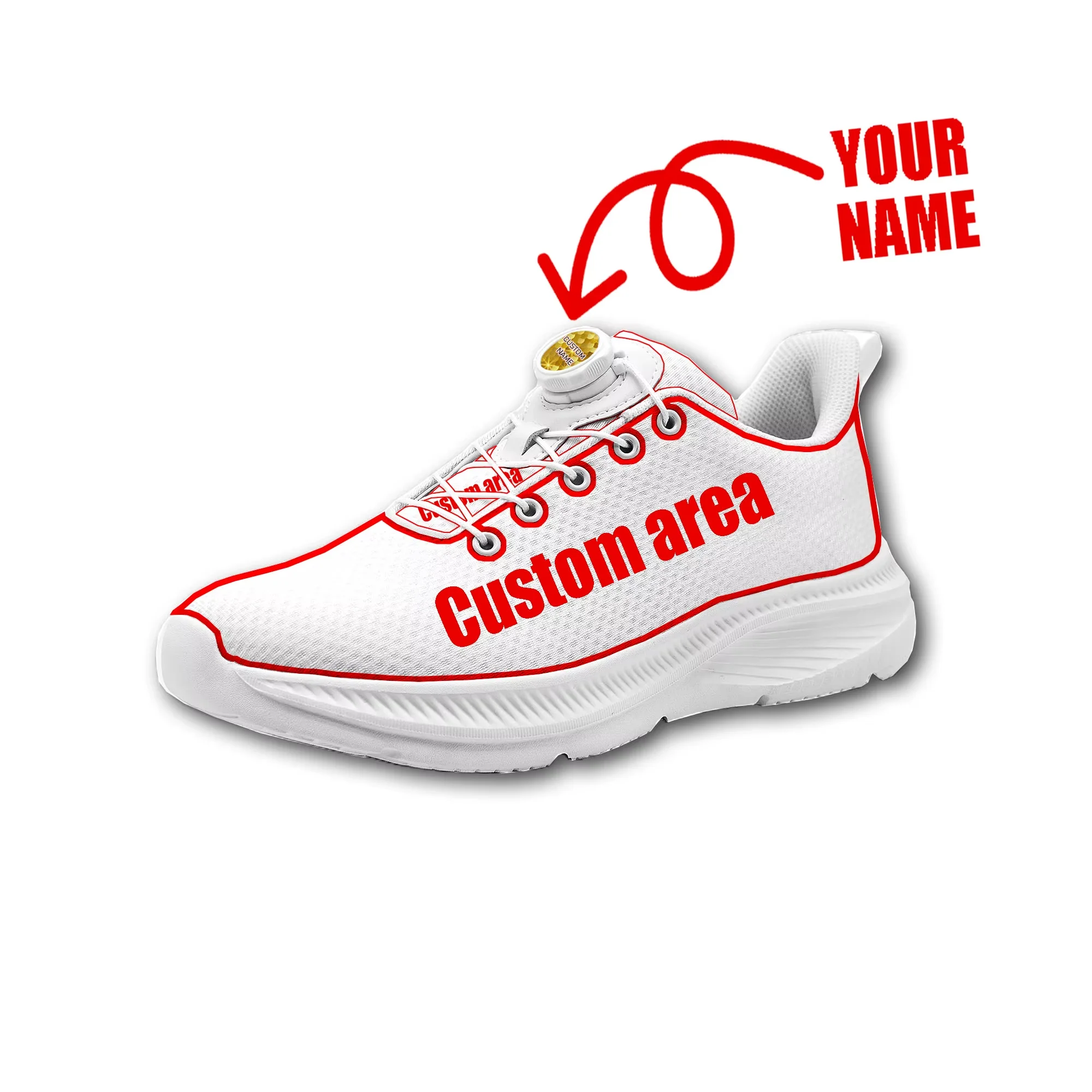 B-Back To The-Future Custom Walking Travel Hiking Shoes Men Woman Rotating Button Without Laces  Shoe Design Sneakers Unisex view 3