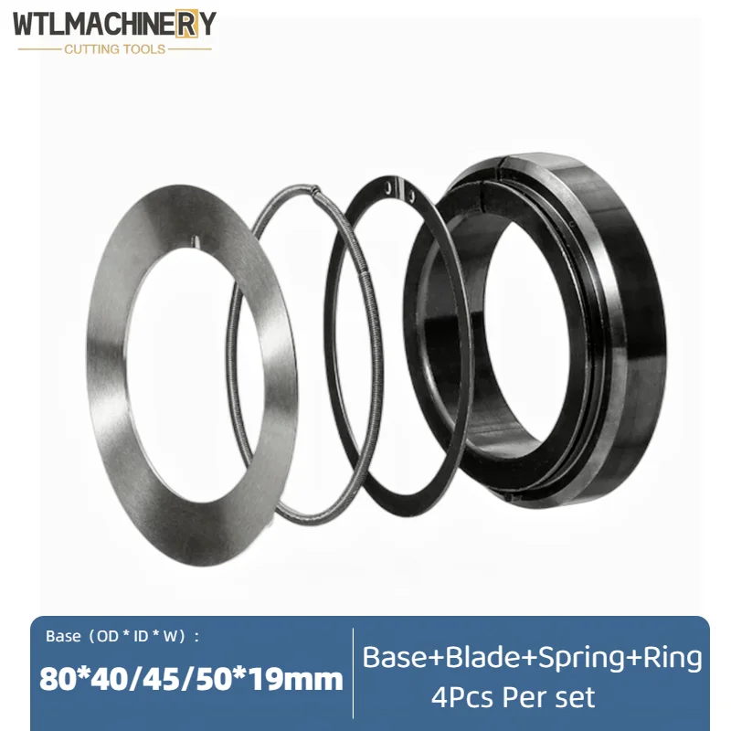 Set of Slitting Upper Blade Holder With Round Blades For Slitting and Rewinding Machine (use with 105x70x1.2mm Upper Blade)