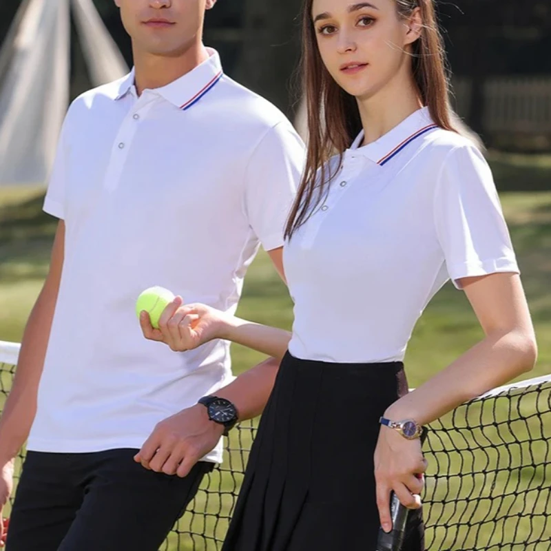 Business High-end Tennis Jersey Women Golf Polo Shirt Sporty Casual Top Short-sleeved Shirts Lapel Slim Fit Quick Dry Clothes