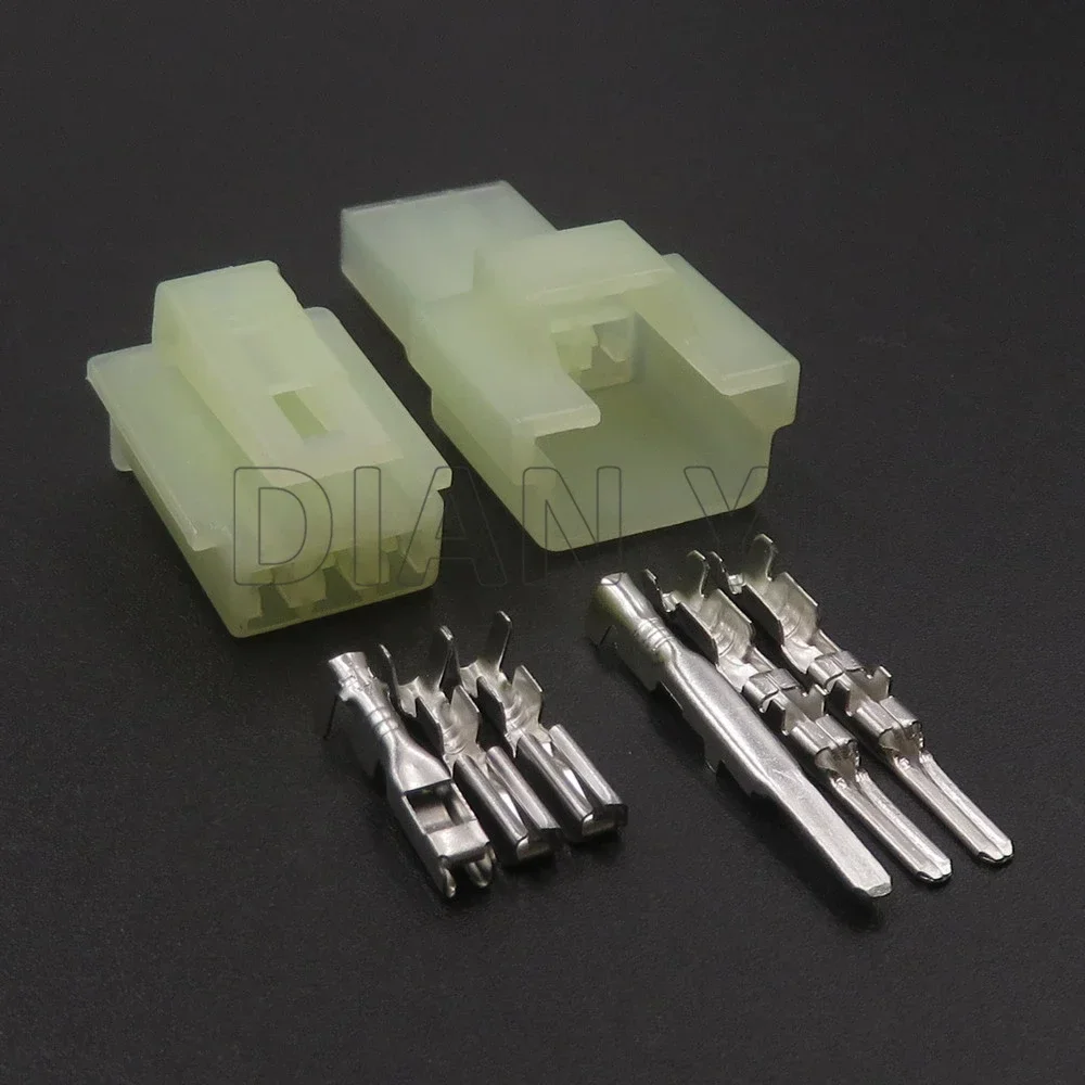 1 Set 3 Way 6090-1136 Automobile Cable Connector with Terminal 6090-1131 AC Assembly Car Plastic Housing Unsealed Socket - Detail 1