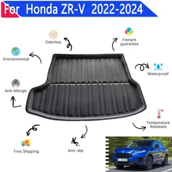 Car Trunk Mat for Honda ZR V 2023 ZRV ZR-V 2022 2024 Auto Rear Cargo Tray Trunk Easy Clean Pad Car Accessories EVA Material Mats