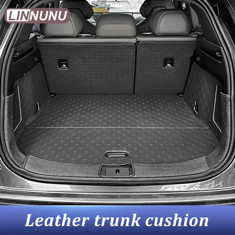 Linnunu Fit for Deepal S07 L07 Sl03 Car Accessories Car Environmentally Friendly Leather Trunk Mat Scratch-Resistant Wear-Resistant Trunk Mat Fully Surrounded Odorless Trunk Mat Back Cushion Car Decoration Accessories