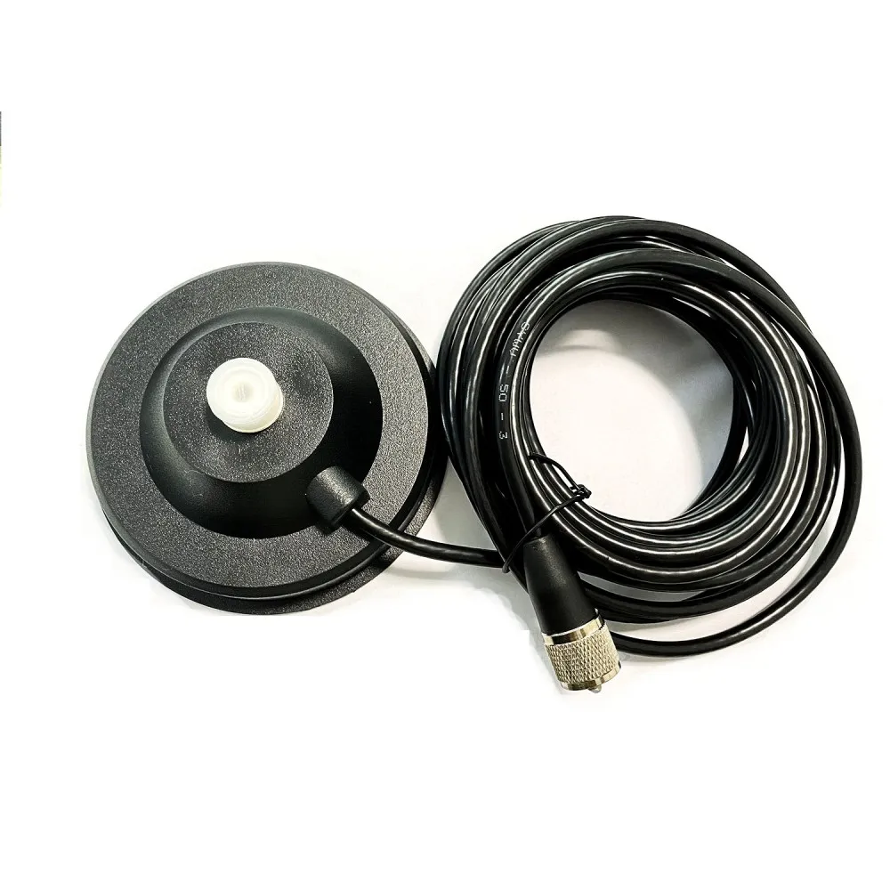 120MM UHF SO239 Mount Magnet Base With PL259 Plug Cable for Mobile Radio