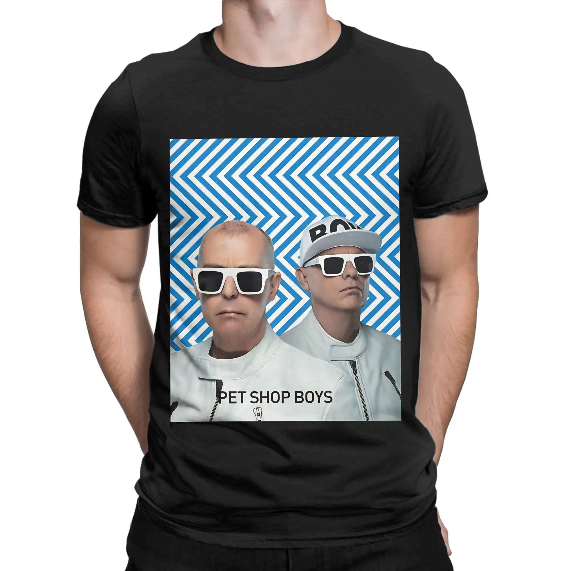 Fourpet Pet Shop Girls The Unity World Pet Shop Boys T-Shirt graphique amusant 100% coton pour hommes