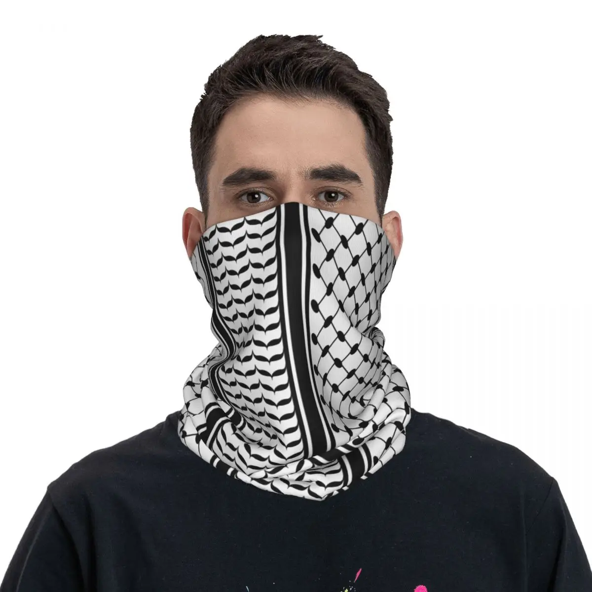 Palestine Palestinian Arabic Accessories Neck Gaiter Motocross Motorsports Wrap Scarf Multi Use Riding Headband