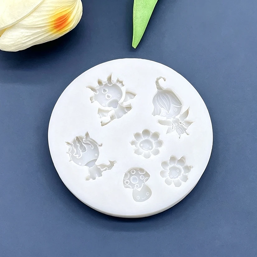 Fee Einhorn Pilz Sonnenblume Silikon form Sugar craft Cupcake Backform Fondant Kuchen Dekorations werkzeuge – Detail 5