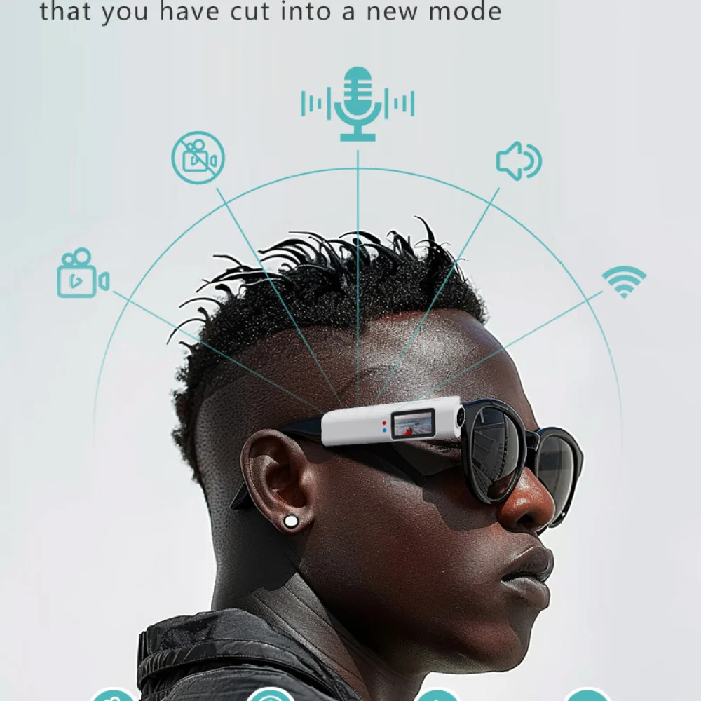 HD 1080P Sport Glasses Camera Video Recorder Portable Headset Wireless Action Camcorder Wearable Vlog View Eyeglass