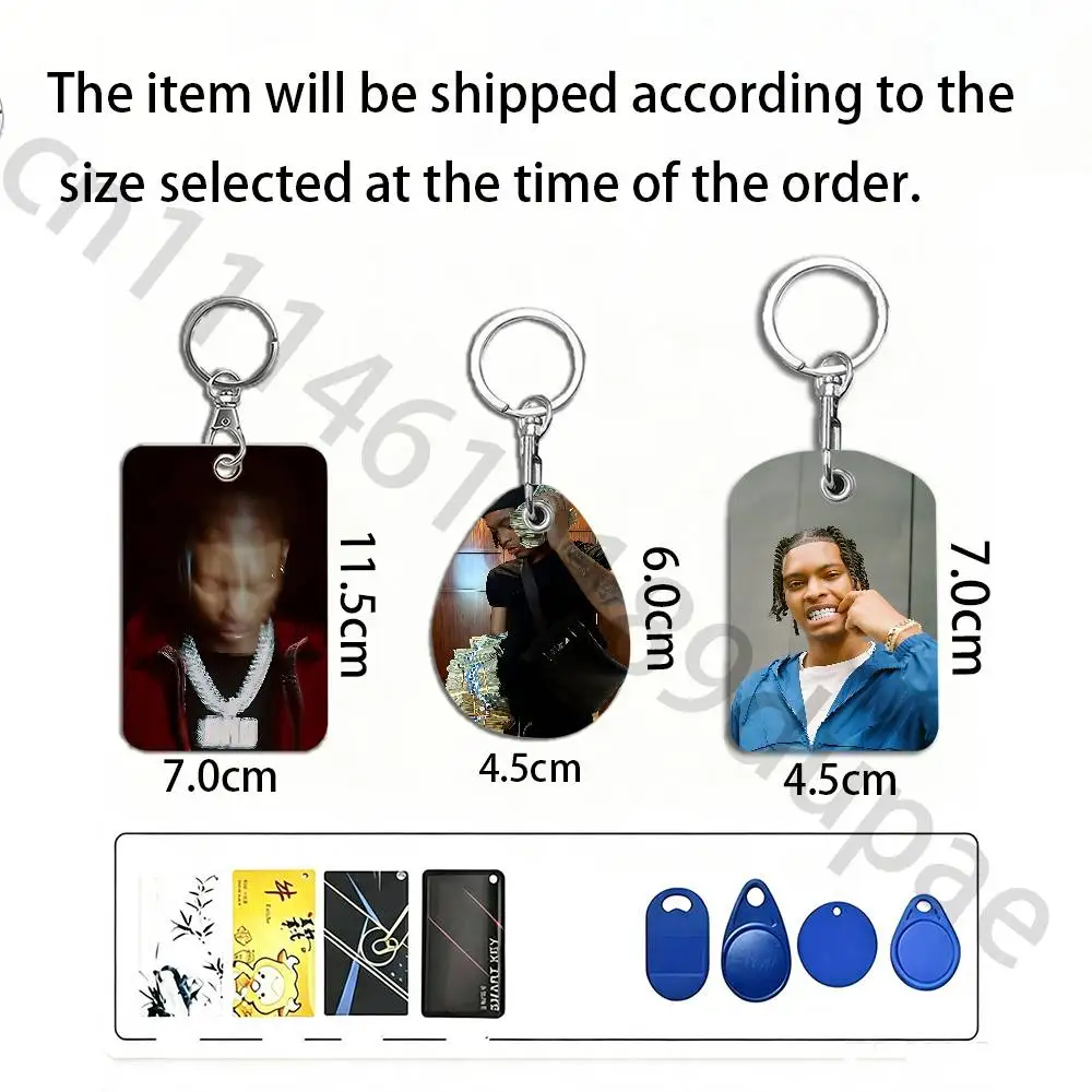 L-LOCKED IN N-Nemzzz Protective Printed Leather Card Case Metal Keychain Accessory