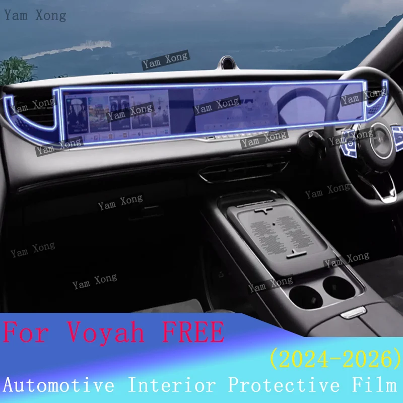 

Car interior Film suit For Voyah FREE Center Console Protection Navigation screen Sticker Panel Transparent Anti-scratch Films