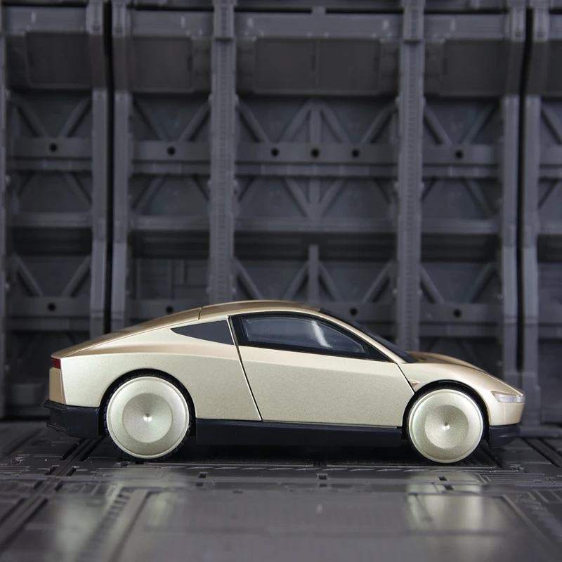 Ornamento de modelo de carro de liga ROBOTAXI 1:32, portas e capô do motor, porta-malas pode ser aberto tem funções de som e iluminação