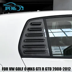 For VW Accessories Golf 6 MK6 GTI R GTD 2008-2012 Car Rear Side Window Louver Air Vents Windshield Decoration Cover