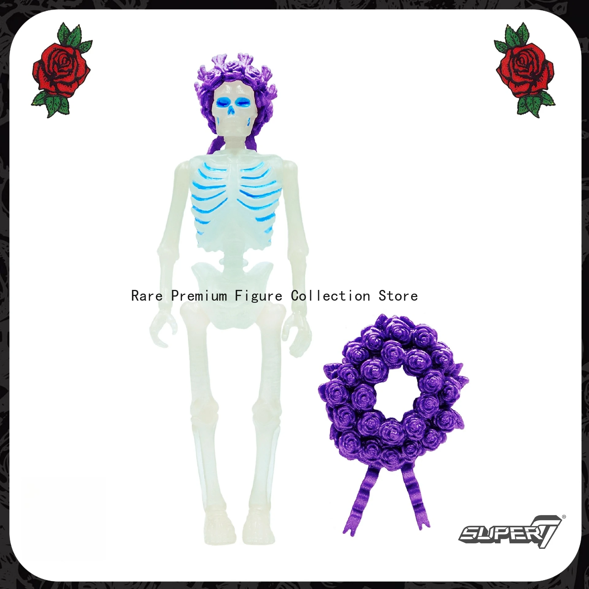 Op voorraad Grateful Dead Glow-in-the-Dark Hanger Card, verzamelbare merchandise voor fans, uniek lichtgevend decoratief item