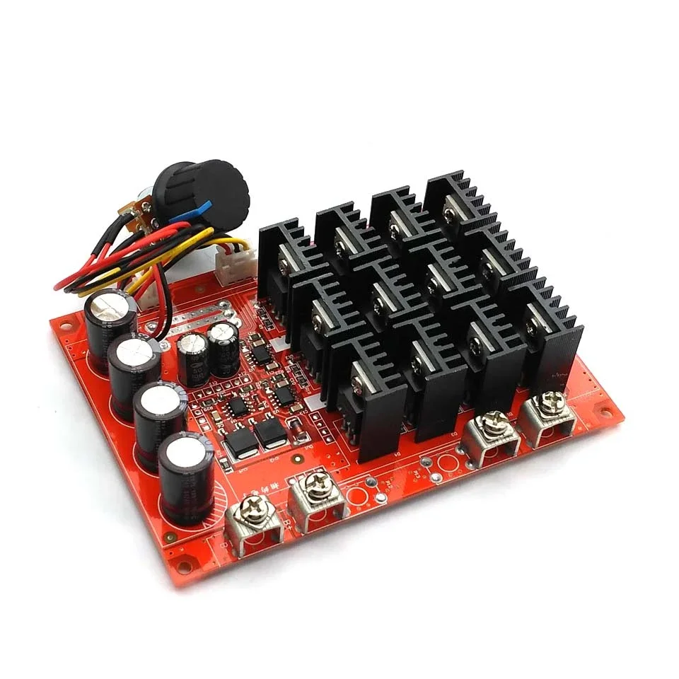 Controlador de velocidad del Motor de CC, 10-50V, 60A, PWM, HHO, Control de velocidad RC, 12V, 24V, 48V, 3000W, regulador de voltaje máximo, módulo de accionamiento de alta potencia