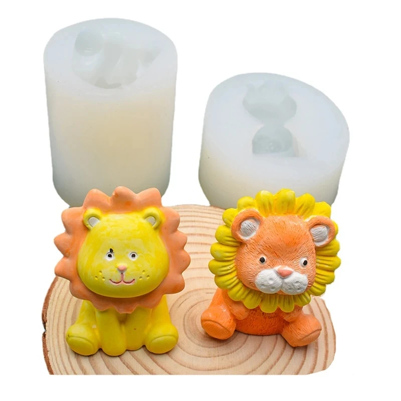 ライオンシリコンキャンドルモールド,動物石鹸,石膏,成形,日曜大工の