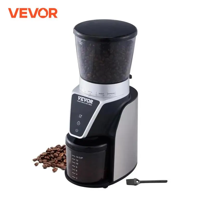 

VEVOR 40MM Conical Burr Grind Setting Coffe Bean Electric Grinder Mocha Espresso Adjustment Coffee Machine for Home and Kitchen