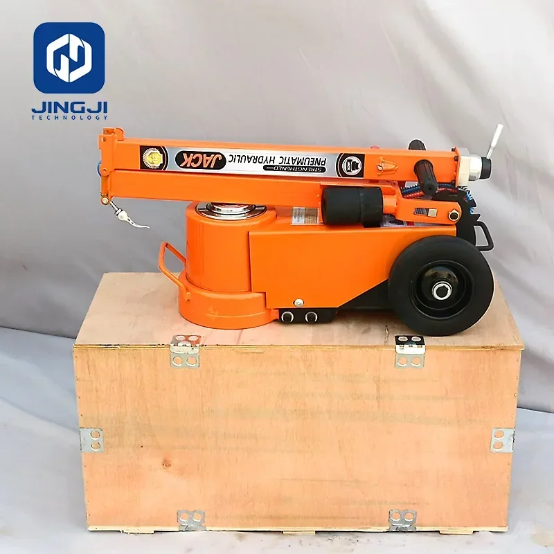 jingji Pneumatic Trolley 50/25T heavy duty Pneumatic hydraulic jack for truck Pneumatic jack for truck