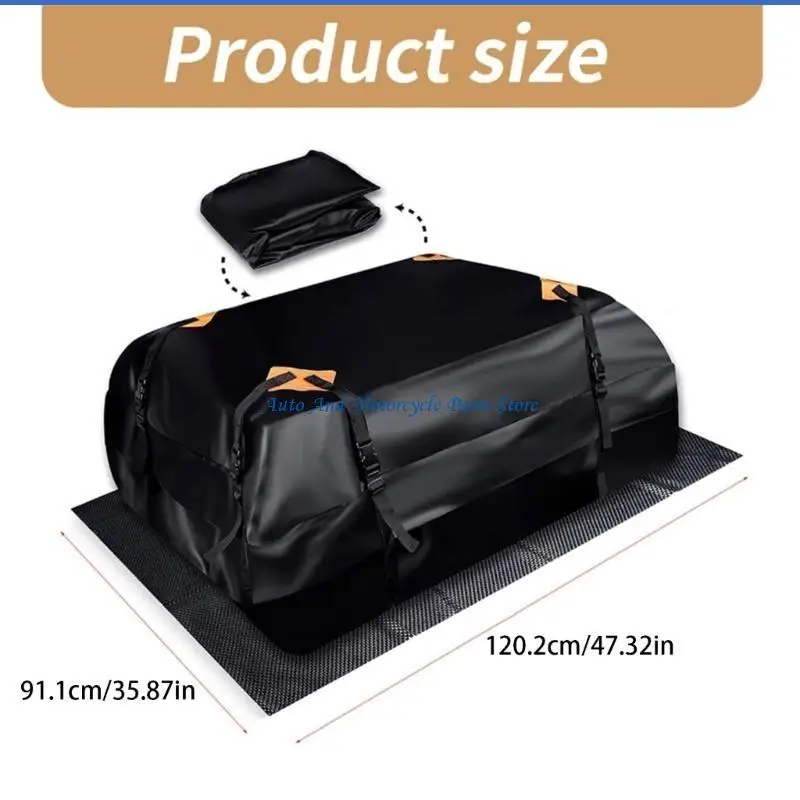 P9FD Allwetter-Dachträger-Fracht-Organizer-Tasche, einfach faltbar, für verschiedene Camping-Autos – Detail 6