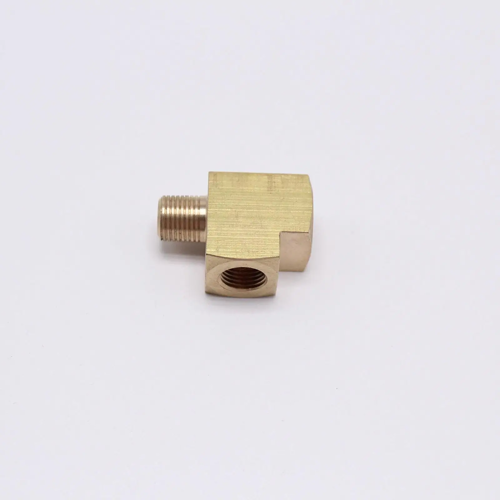 Compact Brass Oil Pressure Adapter M10x1 Tee Female Male Sensor Switch Connector for Engine Bay Install
