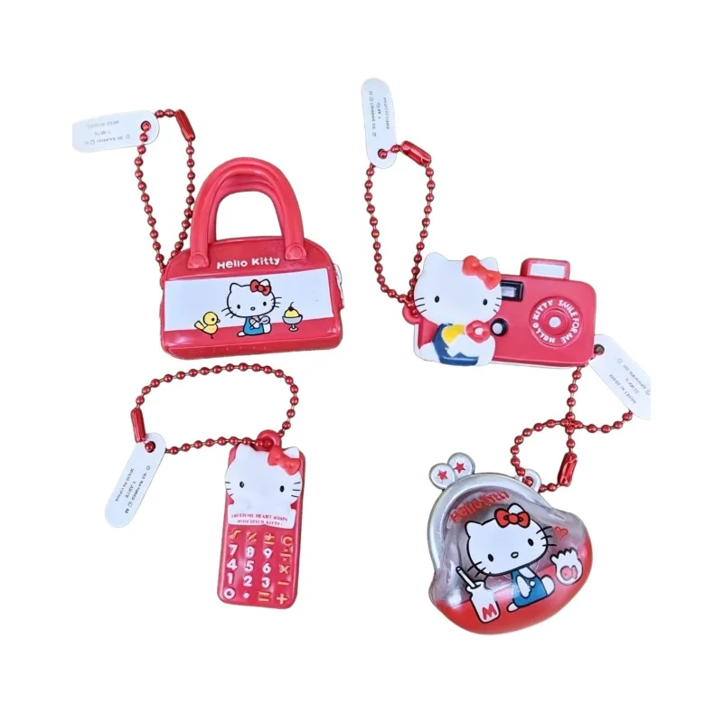 Sanrio Hello Kitty 50th Anniversary Blind Box Retro Camera Telephone Charm Y2K Handbag Keychain Pendant Anime Figure Toy view 5