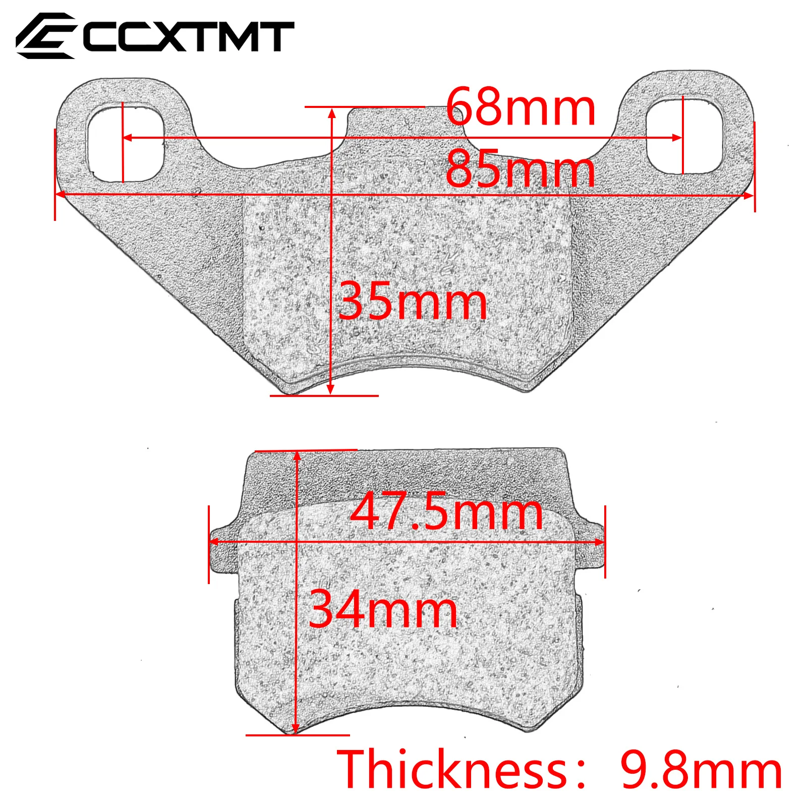Motorcycle Scooter Front & Rear Brake Pads For ATV 50cc 70cc 90cc 110cc 125cc 150cc 200cc 250cc Pit Bike ATV Go Kart Dirt Bike - view 6