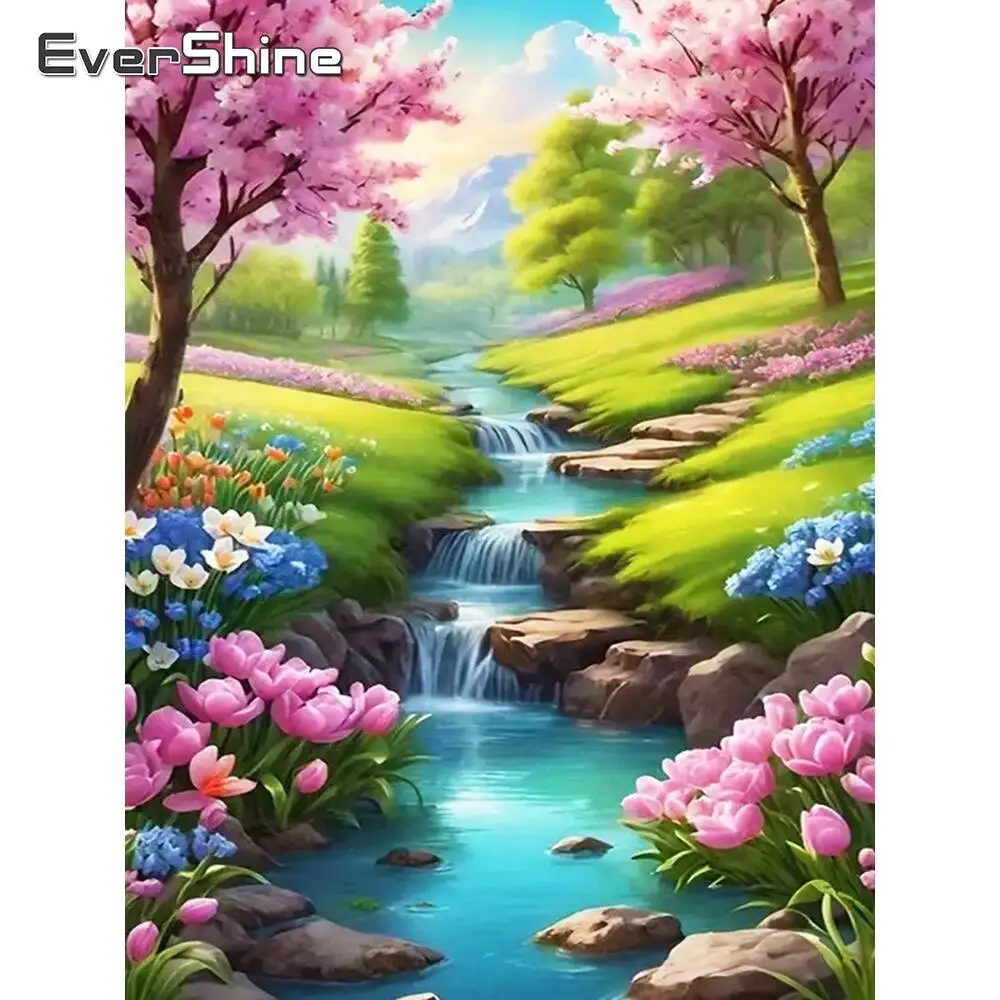Evershine Diamant Malerei Liebe Herz Stein Mond DIY Mosaik Meer Handarbeiten Sonnenuntergang Stickerei Landschaft Handgemachtes Geschenk