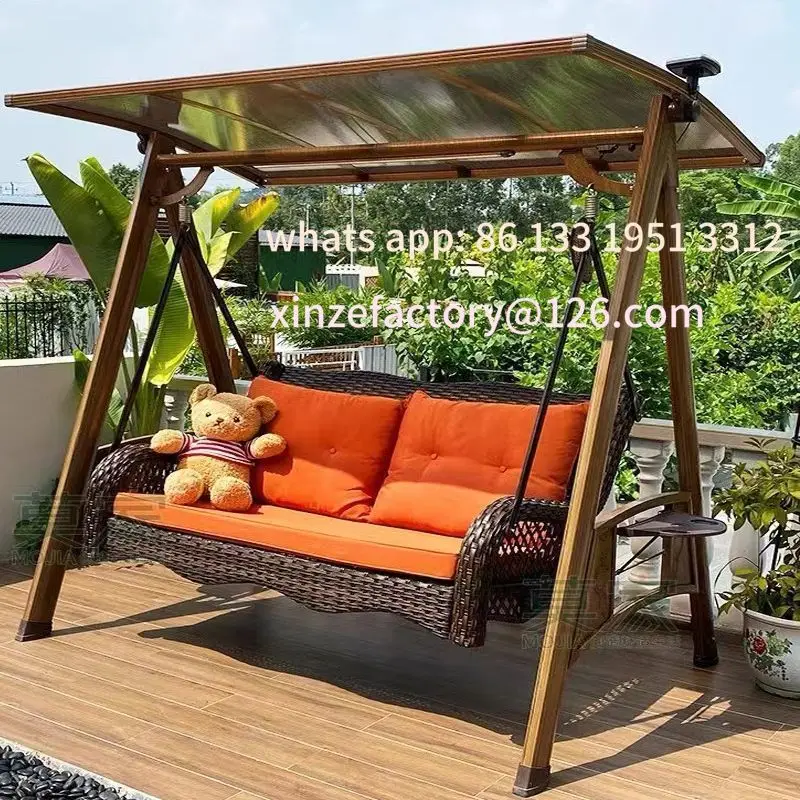 

Outdoor swing courtyard swing outdoor double hammock indoor small courtyard cradle home garden wrought iron rocking chair