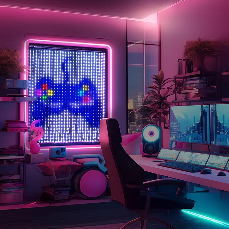 Estático e dinâmico Natal Curtain String Lights, LED Photos Display, Adequado para Quarto, Quarto, Decoração de Janela