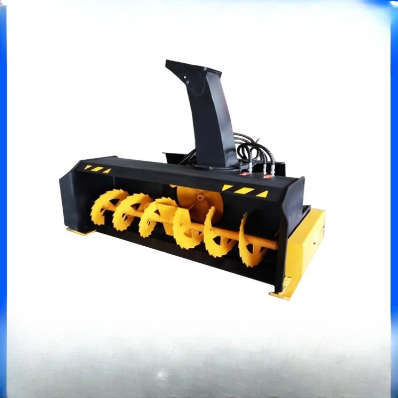 Hand push small snow plow road snow removal car community