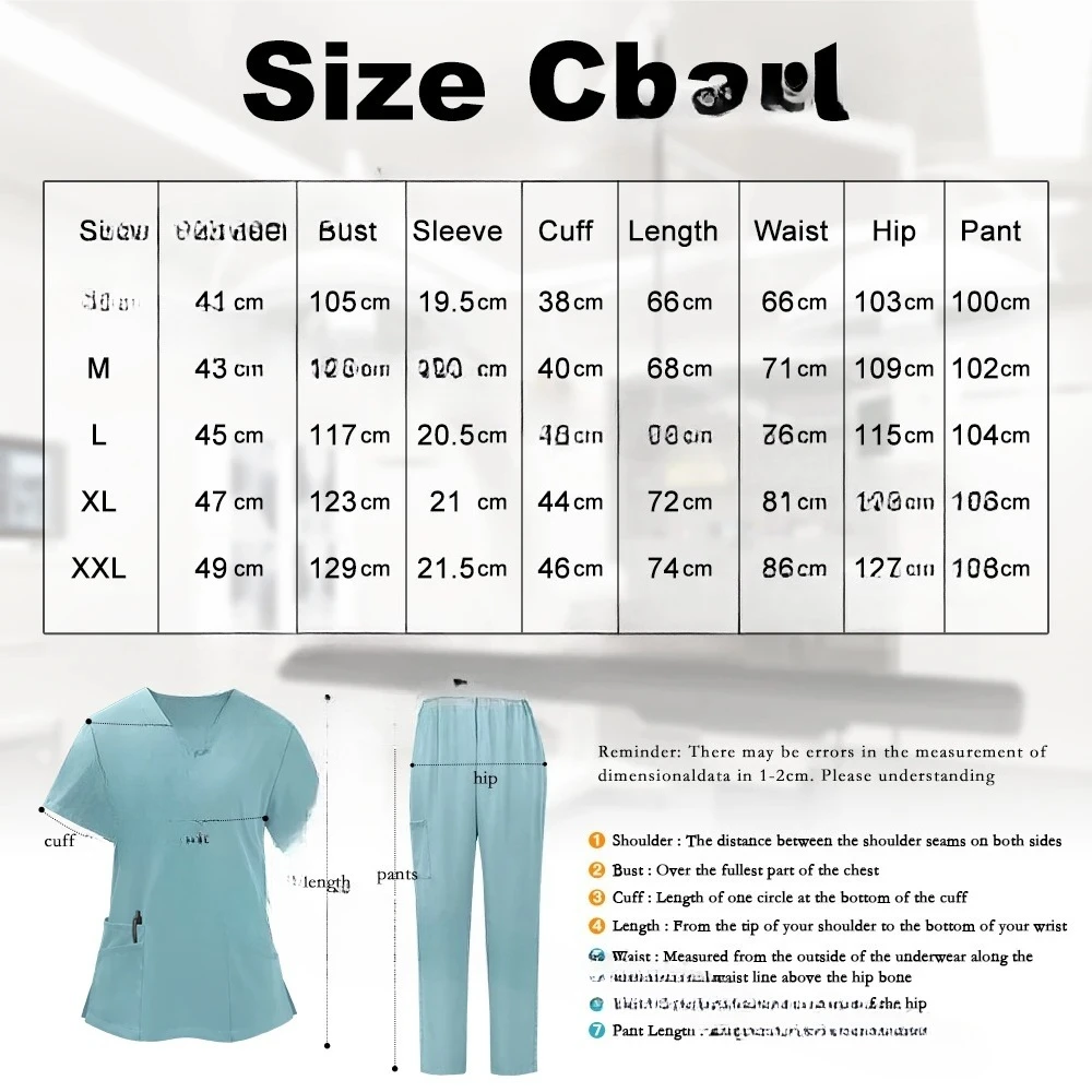 Niaahinn Medical Scrub Uniform Set Nursing Hospital Short Sleeves Top Pants Sets Nurse Uniform Fit Wholesale Spandex Scrubs Suit