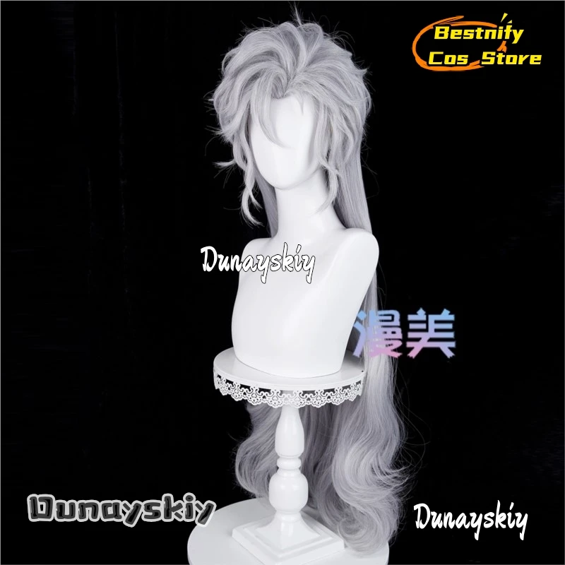 Bestnify@ Sylus Qin love and Deepspace Silverwing Demon نسخة الشعر الطويل شعر مستعار أنيمي الزي عالي الجودة أنيمي الزي هالوين #2