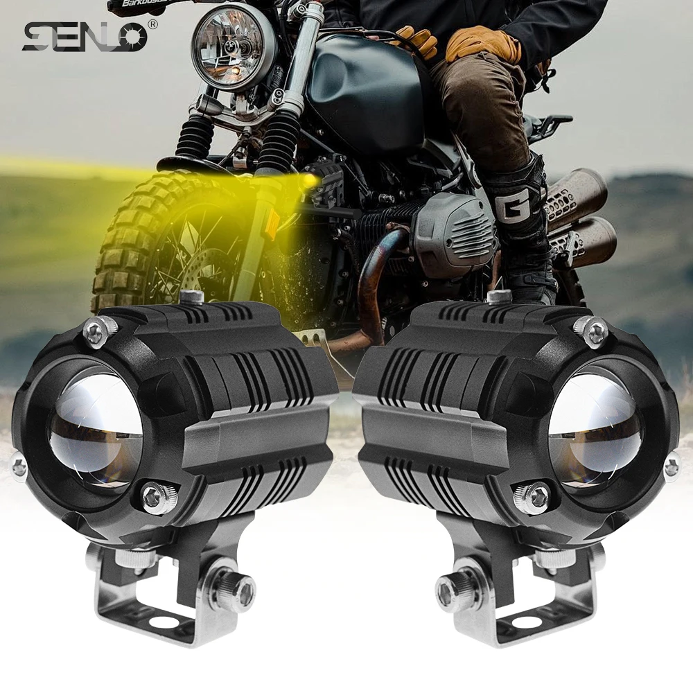 

Senlo 2pcs Motorcycle Led Headlight 12V High Bright Led Lights Lamp for Motorbike Moto Led Auxiliary Spotlights Fog Light 60W