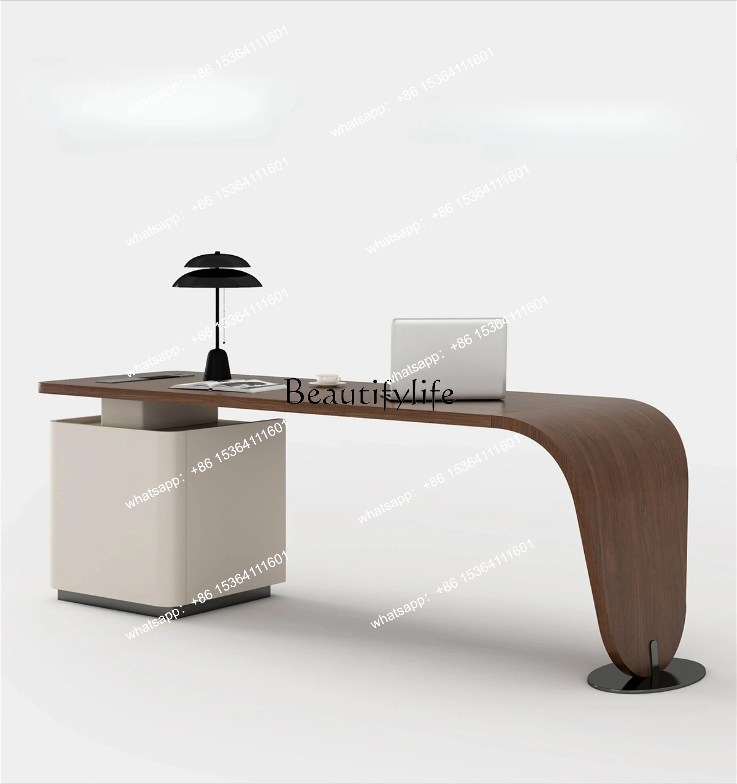 

Современный минималистичный стол из цельного дерева, домашний учебный стол, дизайнерский легкий роскошный компьютерный стол