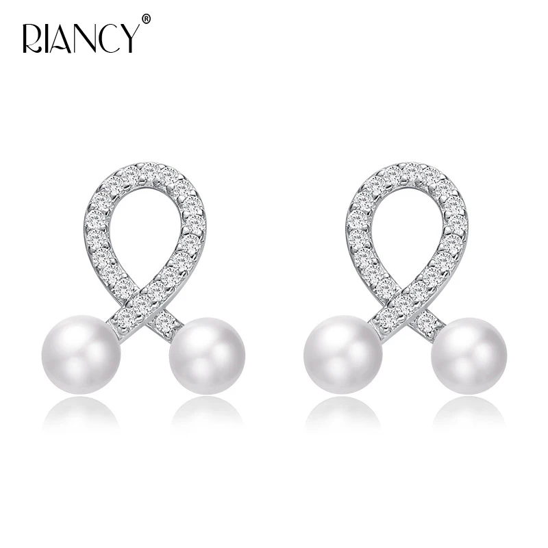 

Small Natural Freshwater Small White Pearl Earrings Woman,Wedding 925 Sterling Silver Stud Earrings With Pearls Wife Mother Gift
