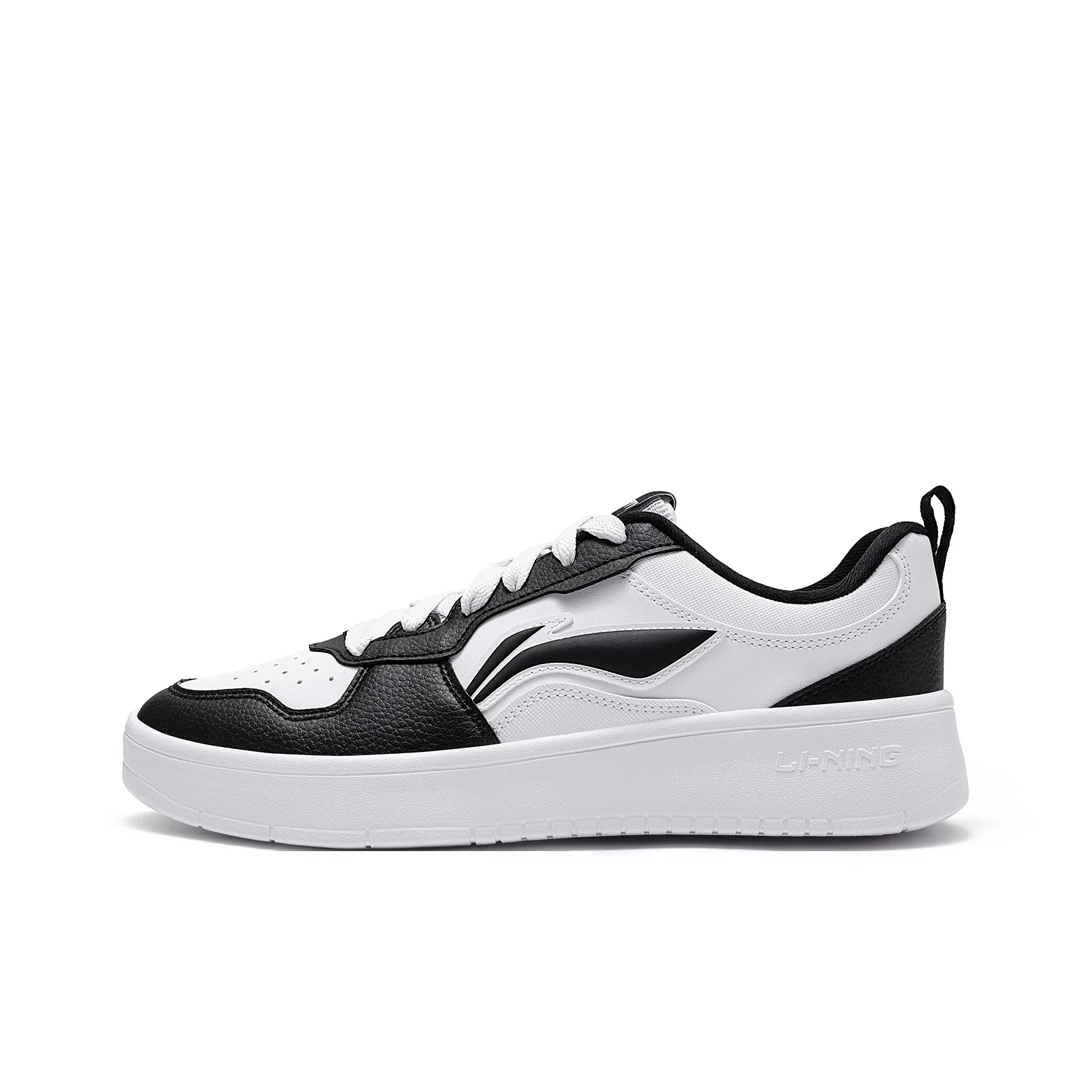 Li Ning First Cloud Coverage Abrasion Resistant Breathable Low top Skateboard Shoes Men's Black White AGCV189-1